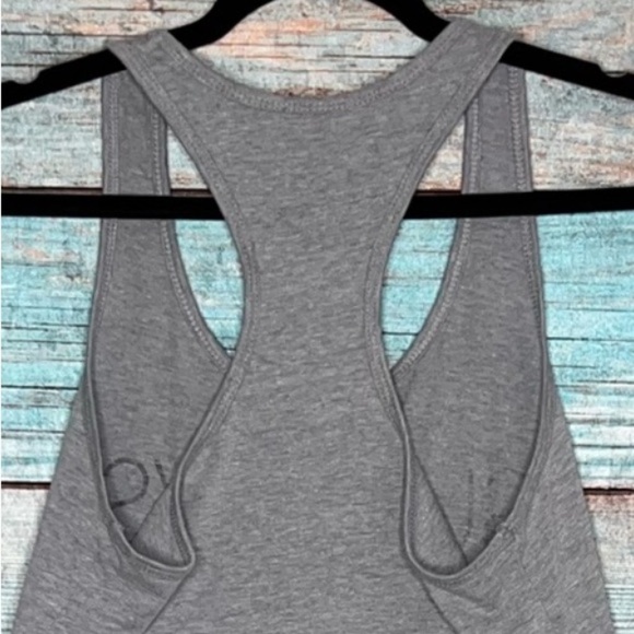 Football & Jesus Graphic Tank L Racerback Grey Gold Sundays Game Day Faith - Picture 6 of 6